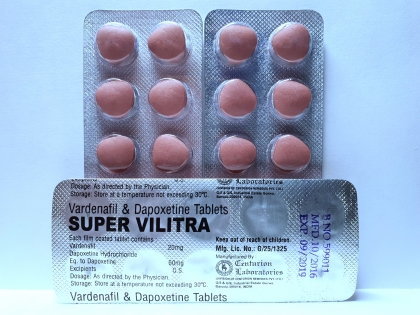 Super Vilitra (1 таб, Супер Левитра, vardenafil 20/dap 60 mg)