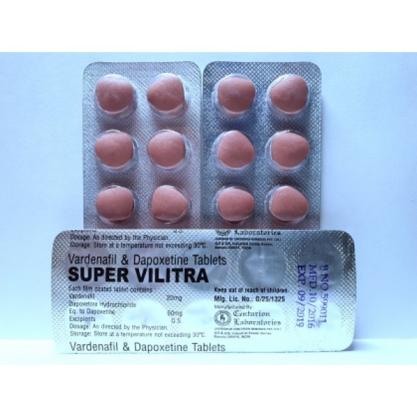 Super Vilitra (1 таб, Супер Левитра, vardenafil 20/dap 60 mg)